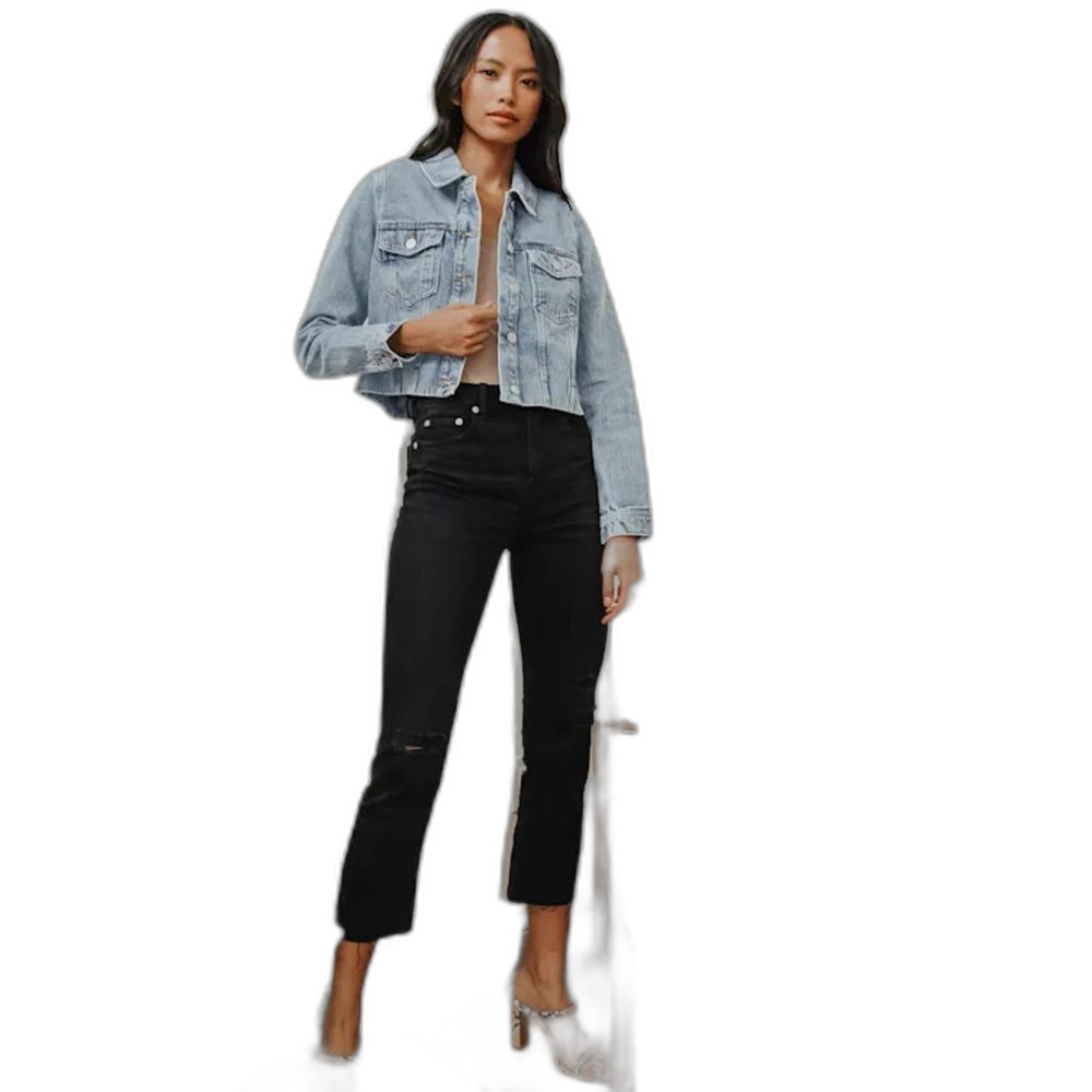 DAZE Jeans SHY GIRL HIGH RISE CROP FLARE | color: video games. Size 26